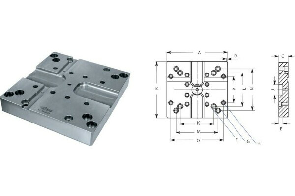 Grundplatte Standard für DUO-Turm