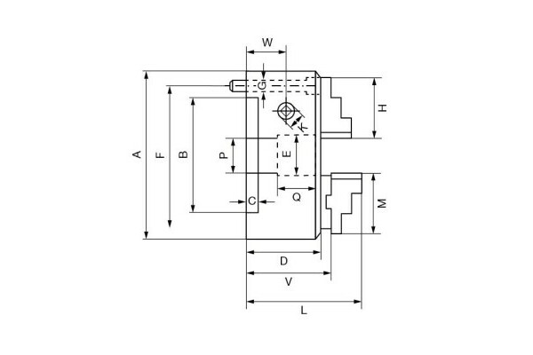 Planspiralfutter Duro-M 500/3, Zylindrische Aufnahme (DIN 6350, Form A), Bohr- und Drehbacken