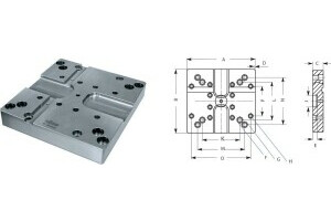 Standard-Grundplatte GP, 350x350mit DUO-Turm mit NC-Kompaktspanner, für RKK 160 / RKK 200 - 0