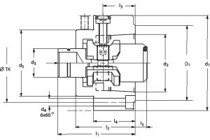 HSK-C Spannsatz mit Flansch - 5